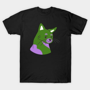 Cat in genderqueer pride colors T-Shirt